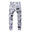Mens Designer Crayon Jeans Lettre Imprimé Blanc Denim Pantalon De Mode Club Vêtements Pour Homme Gratuit Hip Hop Skinny Jeans11