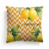 Pillow Case 18 x 18 Decorative Soft Throw Covers Lemon Lattice Rural Pattern Square Decorative for Sofa Couch Bed