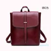 Backpack Leather Ladies Oil Wax Can Be One-shoulder Portable Female Bag Large-capacity Student School