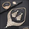 Kolczyki Naszyjnik Biżuteria Zestawy Blachette Nigeria Dubaj błyszczący Luksusowy Peacock Pióro Kształt Noble Duży Bangle Ring Set Dla Kobiet Wedding Drop
