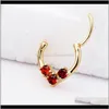 Studs Drop Delivery 2021 Gold Sier Hoop Rings Clip on Nose Ring Body Fake Piercing Jewelry for Women Bijoux Xejwi