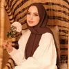 2022 Wholale 78 Kolory Islam Malezja Hidżab Muzułmanie Georgette Bubble Scorfon Szalik Zwykły Solid Color Wrap Cal