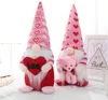 Día de San Valentín Gnome Oso Amor Partido sin rostro Favor Gnomos Regalos Muñeca Ventana Accesorios Decoración Juguetes Adornos RRA11332