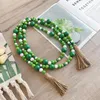 Color Wood Perles Tassel Craft Pendan Decoration Ins Nordic Creative Hemp Corde Perge Enfants Home Hanging Decorative HHC7104