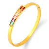 Bangle All-Match Trend Color Diamond rostfritt stål smycken grossistarmband kvinnors guld 2021