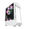 ATX Towers Computer Gaming Case Desktop Support M-ATX / ITX moderkort med härdat glas - svart