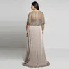 2021 Hunter Green Beading Plus Size Prom Dresses V-nek Avondjurken met Wrap A-lijn Vloerlengte Lange Formele Jurk