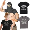 T-shirt Ninja Disguise T-shirt in cotone Gioco di interazione genitore-figlio Top per uomo Tshirt Camicie ragazzo Abbigliamento streetwear Kid