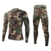 Men's Thermal Underwear Winter Sets Men Compression Fleece Sweat Quick Drying Stretch Thermo Camouflage Fitness Long Johns