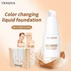 Yanqina 30ml 색상 변화 컨실러 액체 기반 기본 매트 긴 마모 오일 컨트롤 재단 크림 여성 메이크업