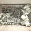 Party Dekoration Folie Vorhang Hintergrund Pailletten Hintergrund Hochzeit Dekor Baby Dusche Wand Glitter Geburtstag