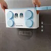Duvara Monte Diş Fırçası Tutucu Otomatik Diş Macunu Dağıtıcı Banyo Saklama Kutusu Aksesuarları Setleri 210423