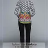 Frauen Langarm Schwarz Blusen Büro Vintage camisas feminina Geometrische Blumen Drucke Patches Casual Shirts damen tops 210603