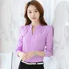 Moda Mola Causal Mulheres Blusas Top Manga Longa Plus Size Office Wear Elegant Chiffon Shirt Blousa 881B 210528