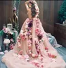 Przypadkowe sukienki ogród ładny kolorowy bridal 3d kwiat tiul formalny wydarzenie floral bal suknie