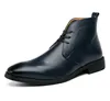 Uomini in pelle nera lussurys scarpa stivale inverno boot formale botas moto hombre erkek designer vestito scarpe bota masculina zapatos