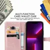 Wallet Phone Cases for iPhone 14 13 12 11 Pro Max X XS XR 7 8 Plus Mandala Embossing Magnetic Buckle PU Leather Flip Stand Cover Case with Card Slots