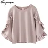 Camisa para niñas Manga larga Ruffes Kdis Girl Otoño Elegante Tee Diseño Moda Tops Ropa Niños Outwear Trajes 210508