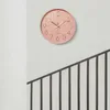 Horloge murale en plastique muet silencieux 12 pouces 30CM mode créative salon échelle horloges mur décor à la maison rose vert 210724