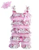 Colorful Lovely Rompers For Baby Girls Pink Ruffle Lace Romper Toddler Infant Jumpsuit Birthday Po Prop Costume Jumpsuits1067236