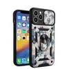 Pousser la fenêtre camouflage voiture anneau téléphone étuis pour iphone 13 pro max 12 11 X XR XS 7 8 plus housse HKD230807