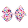 5 pollici Kid Girl Valentine Hair Bow Love Heart Tornante Regalo di San Valentino Barrettes Accessori per capelli per bambini Nuovo 2020