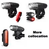 Rechargeable Bicycle Light Set Waterproof Detachable LED Bike Accessories Bright Front Rear Running Lights Lamp