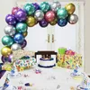 Décoration de fête 50pcs 12 pouces Métal Brillant Perle Latex Ballons Épais Chrome Métallique Air Globos Ballon Baby Shower Mariage Anniversaire Décor