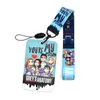 Office Card Sleeve Sets ID Badge Case Clear Bank Creditcard Grijs Anatomy Lanyards Cartoon Anime Artsen Verpleegster Keychain Na2385 G1019