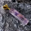 Crystal amethyst gravel meditation seven Chakra Pendulum necklace Orgone Energy necklaces for women jewelry