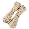 Fil de vêtements 6mmx10M Cordes Corde de ficelle de jute de toile de jute naturelle Corde de corde rétro DIY Handmde Artisanat Cadeau Emballage Mariage Décoration de la maison Cordons