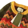 Moda feminina colorida O-pescoço de malha suéter de mangas compridas S M L 150279
