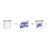 nouveau 12 oz Sublimation Blanc Émail Tasses À Café Portable Gobelets Avec Poignée En Acier Inoxydable Tasse À Eau EWB7185