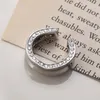 Nieregularny błyszczący 925 Sterling Silver Ring Niche Design High-End Light Luksusowe Diamond Diamond Wyśmienitą Otwarcie