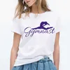 Été 2021 aquarelle Ballet imprimé fille noir t-shirt kawaii gymnastique amant cadeau t-shirt femme t-shirt personnalisé X0527