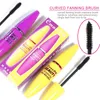 CmaaDu 2pcs / Set 4D Eye Mascara Eyeliner Pen Étanche Noir Épais Boucles Résistant À La Sueur Extension De Cils Volumisant Allongement Cosmétiques