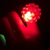 1000pcs incandescente luci fragola LED anello di barretta Light Up Jelly Bumpy Rings lampeggiante LED Bubble Rave Party Color Favors