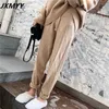 JXMYY Winter Thicken Women Harem Pants Casual Drawstring Twisted Knitted Pants Femme Chic Warm Female Sweater Trousers 211006