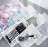 2021 100pcs/lot 16*24cm clear + white gift Jewelry packagging shopping bag Zip zipper poly PP plastic packing bags pouch plane hole