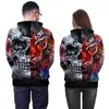 Новый модный бренд 3D Tiger Skull Print Hoodie осенью и зимой