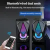 USB Wired Компьютерные колонки Bluetooth Динамик колонки Subwoofer Аудио Динамик Мультимедиа Громкоговоритель Ноутбук Настольный телефон