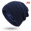 Beanie/Kafatası Kapakları Beanie Kış Şapkaları Kadınlar İçin Knited Sleepy Hat Ladies Sıcak Kap Kore Kırmızı Siyah Sarı Delm22