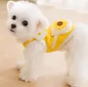 Собака одежда подсолнечник щенок жилет две ноги футболки воротник ранец лето тонкий дышащий кошка одежда домашняя одежда 3 цвета bt1129