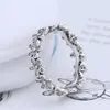 Vero anello in argento sterling 925 con crisantemo fiore margherita per le donne Anelli a grappolo di gioielli di moda regalo per feste di nozze57544258697244