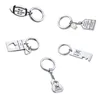 2pcs aço inoxidável keychain drive de segurança casal casal keyring homens marido namorado presente de aniversário da filha filho pai mãe vovô