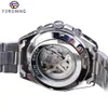 Forsining Mécanique Steampunk Sport Automatique Hommes Montre Top Marque De Luxe Heure Montres Transparent Luminours Main Mâle Horloge Q0902