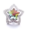 Großhandel Strass Blume Ingwer Druckknopfverschlüsse Schmuckzubehör Zirkon Chunks Charms 18MM Metall Druckknöpfe Fabriklieferant