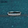 Geoki Luxury 925 Silver Passed Diamond Test Mossanite Ring Perfect Cut 0 28 ct D Color VVS1 Engagement Wedding Rings for Women Y07209a