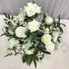 Personaliseer 40 cm kunstmatige roos bruiloft tafel decor bloem bal centerpieces achtergrond partij floral weg hoofd decoratieve bloemen krans