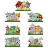 Happy Pasen Tabletop Decoratie Tekens Feestelijke Partij Levert Bunny Table Centerpiece Pasen Houten Decor voor Thuisbureau Decorate T9i001643